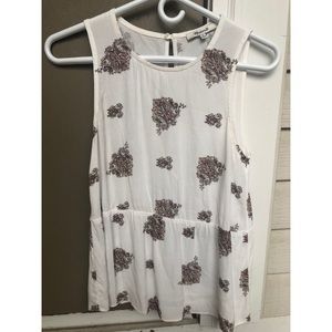Madewell XS White Paisley tank